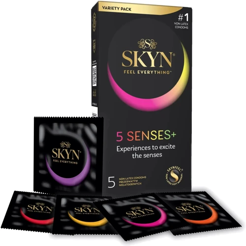 Набір презервативів SKYN 5 Senses+ 5 шт: Тип Без латекса