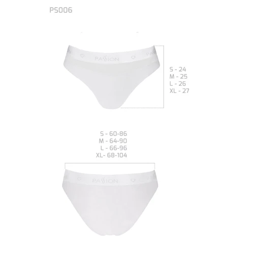 Трусики с прозрачной вставкой Passion PS006 PANTIES white, size XL: Материал Хлопок