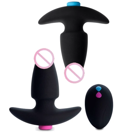 FeelzToys FunkyButts Remote Controlled Butt Plug - сет анальных пробок с вибрацией с дистанционным управлением, 10,6х3,7 см