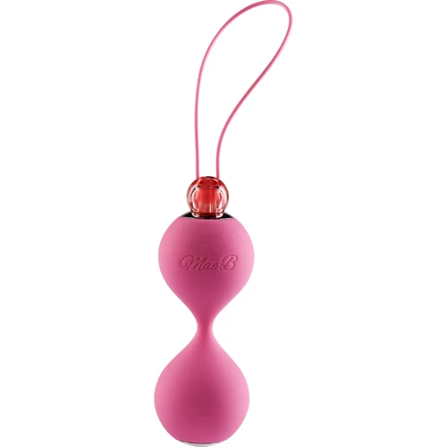 Вагинальные шарики со смещенным центром тяжести Mae B Elegant Soft Touch Love Balls, 10х3,5 см, розовый