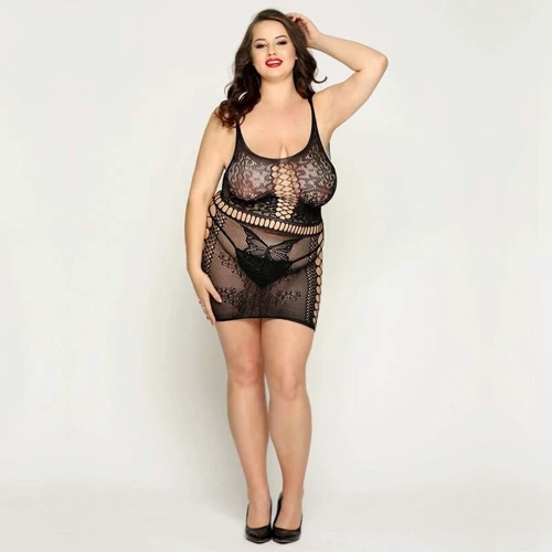 Платье сетка JSY P81168 Plus Size: Вид Платья