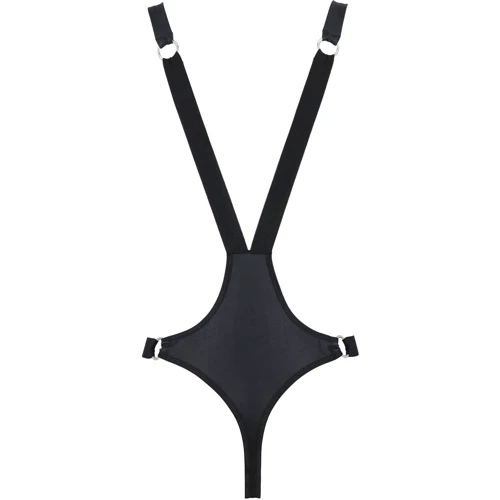 Боди Passion HARRY 028 black L/XL: Узор Однотонный