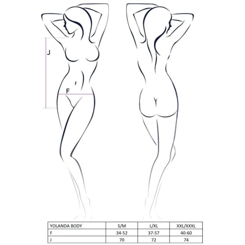 Сексуальное боди Passion YOLANDA BODY black XXL/XXXL: Вид Боди