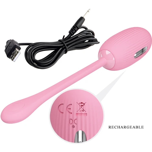 Віброяйце з електростимуляцією Pretty Love Doreen Electric Shock Egg Light Pink фото 7