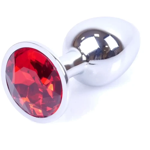 Анальная пробка Boss Series - Jewellery Silver PLUG Red S (BS6400016) фото 6