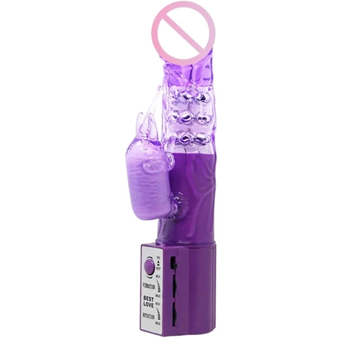 Вибратор с cтимулятором клитора LYBAILE Cute Baby Vibrator Purple (BW-004102)