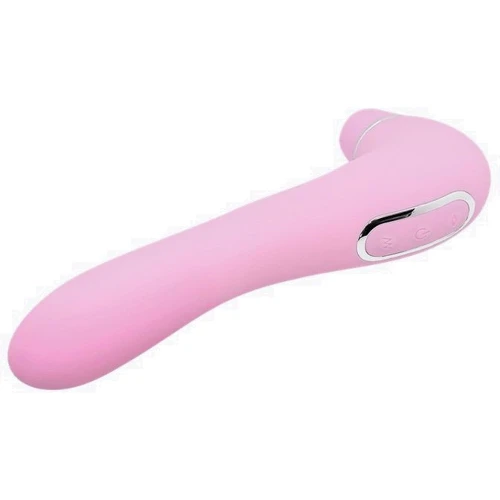Вибратор и вакуумный клиторальный стимулятор Alive Midnight Quiver Pink - секс-игрушка 2в1: Назначение Вакуумные