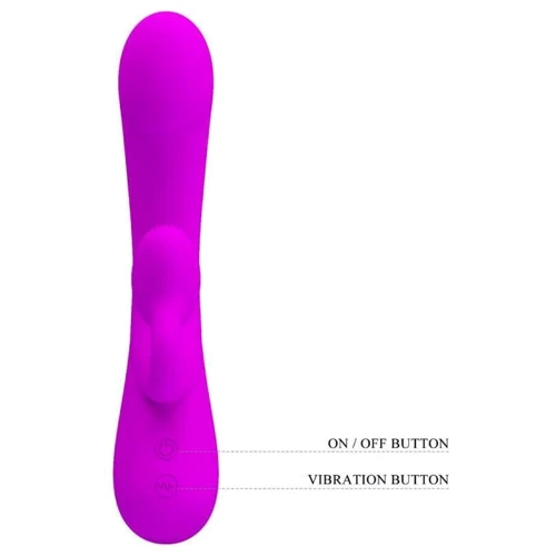 Вібратор Pretty Love Full Cover Silicone Sincere Purple: Тип і форма Кролик