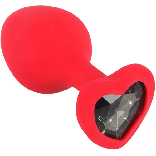 Анальна пробка із кристалом Orion Silicone Plug Medium