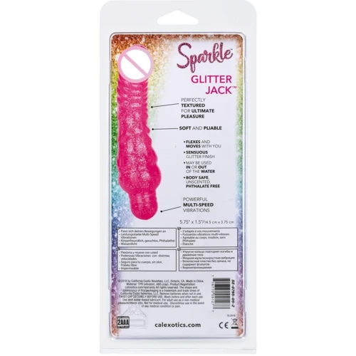 Мультискоростной вибратор CalExotics Sparkle Glitter Jack, 14,5х3,75 см фото 7