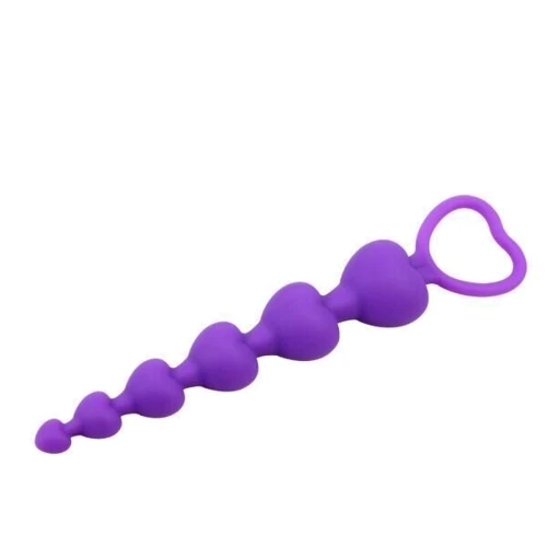 Анальная цепочка Chica Heart Booty Beads-Purple, 291353: Наличие вибрации Нет