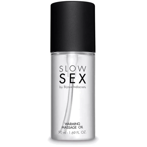 Разогревающее съедобное массажное масло Bijoux Indiscrets Slow Sex Warming massage oil: Особенности Гипоаллергенное, С ароматом, Со вкусом, Съедобное