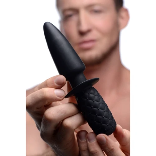 Анальный вибратор с рукояткой The Plug 10x Silicone Vibrating Thruster