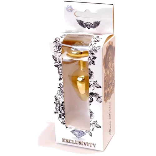 Анальная пробка с кристаллом BOSS of TOYS Boss Series - Jewellery Gold Heart PLUG Clear S, BS6400039: Особенности С кристаллами