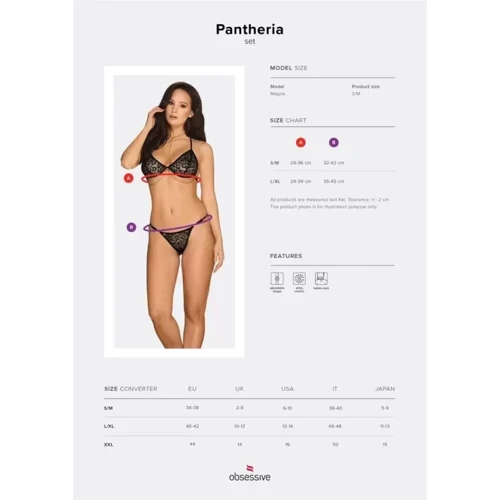 Комплект белья Obsessive Pantheria black S/M: Для кого Для женщин