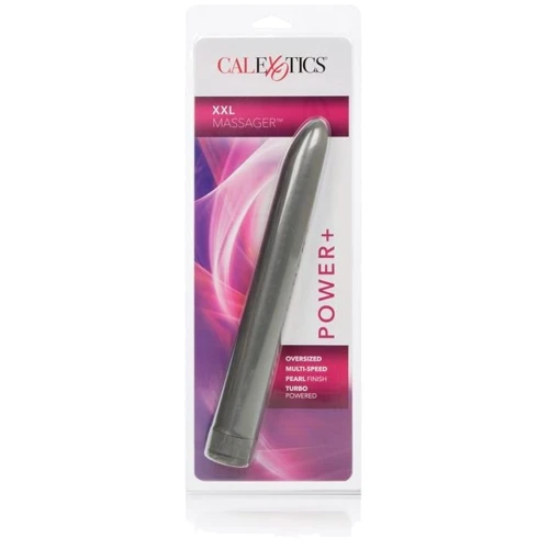 Великий пластиковий вібратор XXL Massager Platinum, 25x4 см, сріблястий: Тип і форма Вібромасажер