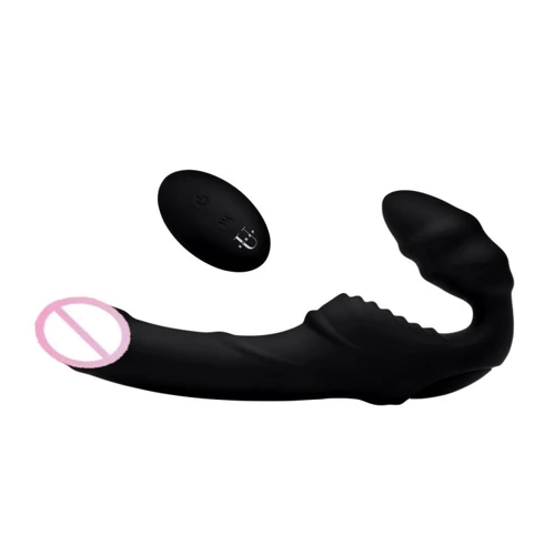 Безремневой страпон с вибрацией U-Strap - Pro Rider 9X Strapless Strap On