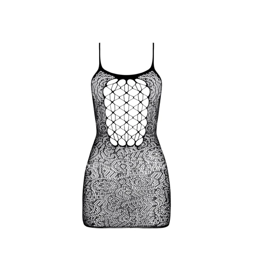 Ажурна міні-сукня на тонких бретелях Passion BS096 One Size, red: Розмір Универсальный