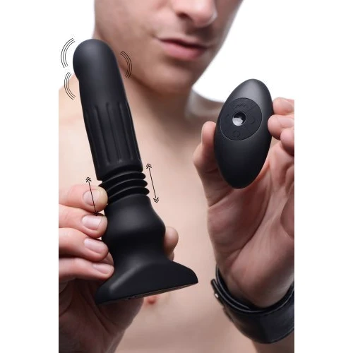 Анальный вибратор с толчковыми движениями Thunderplugs Silicone Swelling & Thrusting Plug with Remote Control: Для кого Унисекс