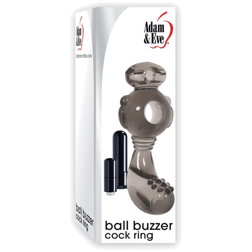 Кольцо с вибропулями Ball Buzzer Cock Ring Smoke: Цвет черный