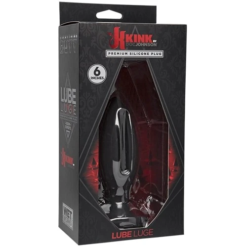 Силіконова анальна пробка Doc Johnson Kink Lube Luge Premium Silicone Plug 6 ", 14х5 см, чорний: Тип Анальні пробки