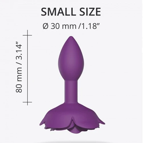 Силиконовая анальная пробка Love To Love OPEN ROSES S SIZE - PURPLE RAIN: Наличие вибрации Нет