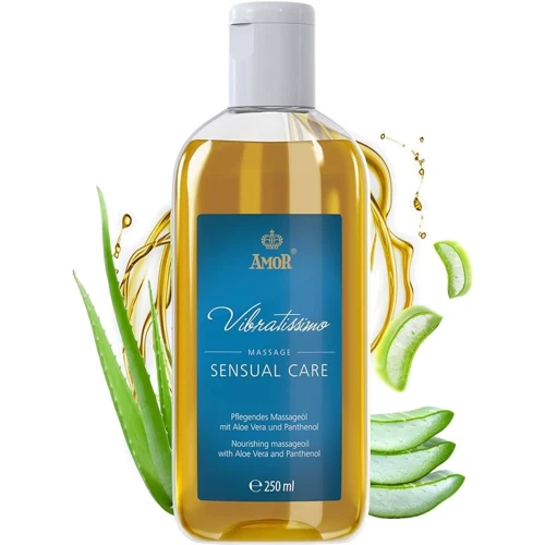 Массажное масло Amor Vibratissimo Sensual Care с алоэ вера и пантенолом, 100 мл: Тип Масло