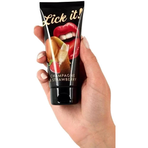 Лубрикант оральный Lick-it Champagne & Strawberry, 50 мл: Для кого Унисекс