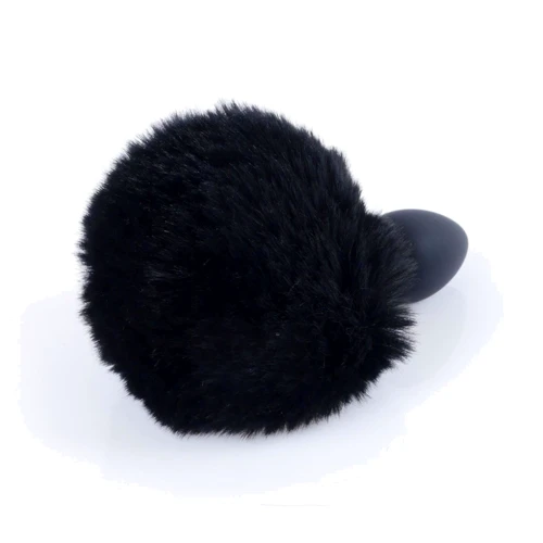 Анальная пробка BOSS Series Exclusivity Silicon Plug Bunny Tail Black: Наличие вибрации Нет