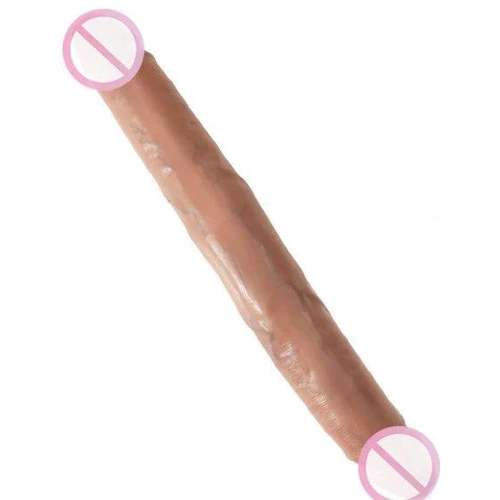 Двойной фаллоимитатор King Cock 12" Slim Double Dildo, 30x3.3 см, телесный: Тип Двухсторонние