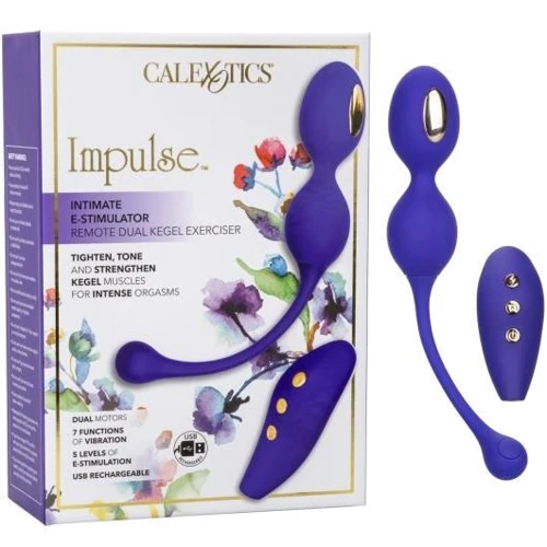 Вагинальные шарики с электростимуляцией CalExotics E-stim Dual Kegel Exerciser фото 11