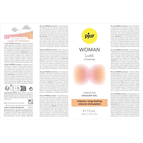 Жидкий вибратор pjur Woman Lust Intense 15 мл: Особенности Несъедобный