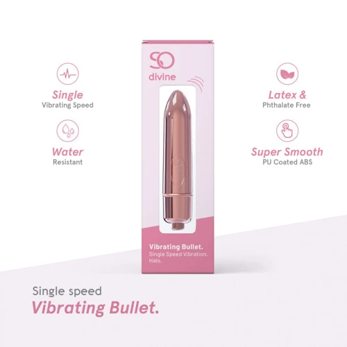 Вибропуля So Divine Rose Gold Halo: Тип и форма В виде помады, Вибропули