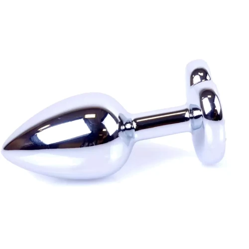 Анальная пробка с кристаллом BOSS of TOYS Boss Series - Jewellery Silver Heart PLUG Light Bluer S, BS6400049: Наличие вибрации Нет