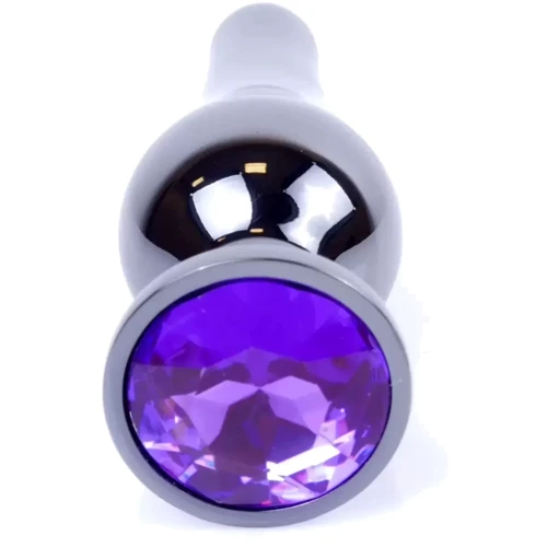 Анальная пробка с кристаллом BOSS of TOYS Boss Series - Jewellery Dark Silver BUTT PLUG Purple, BS6400061 фото 7
