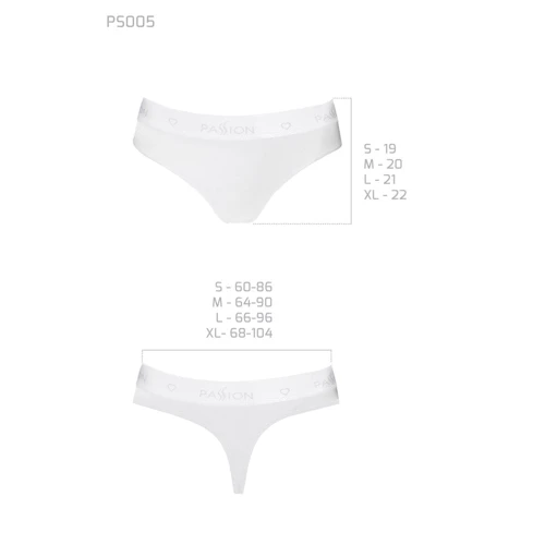 Трусики-бразилиана из хлопка Passion PS005 PANTIES white, size XL: Вид Трусы