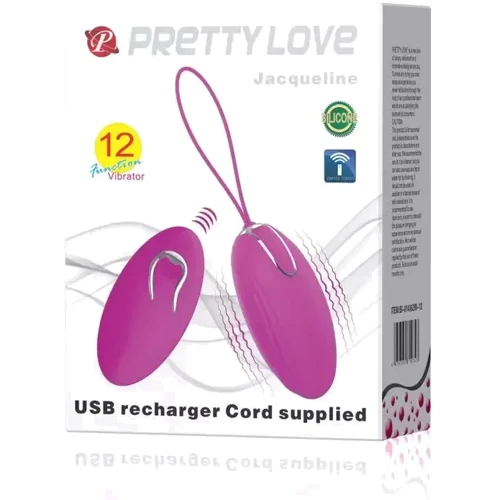 Виброяйцо с пультом ДУ Pretty Love - Jacqueline, BI-014362W-13: Длина, см 7.8