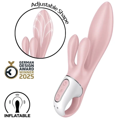 Вибратор Satisfyer Air Pump Bunny 3: Длина, см 21