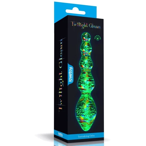 Фаллоимитатор LoveToy Twilight Gleam Glow-in-the-dark Glass Dildo Tantalizing Orbs: Тип Двухсторонние