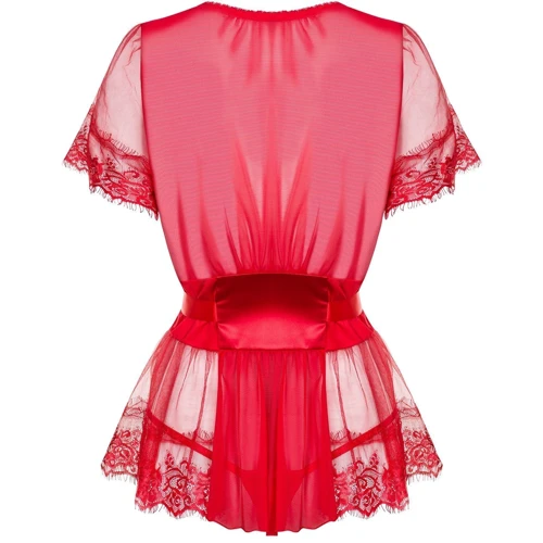 Комплект Obsessive 870-PEI-3 peignoir, S/M фото 4