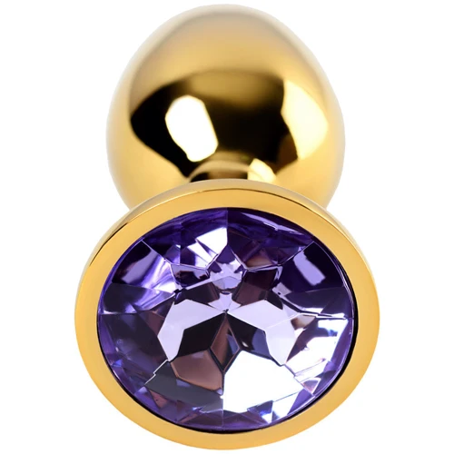 Анальная пробка с кристаллом Metal By Toyfa Gold anal plug amethyst: Для кого Унисекс
