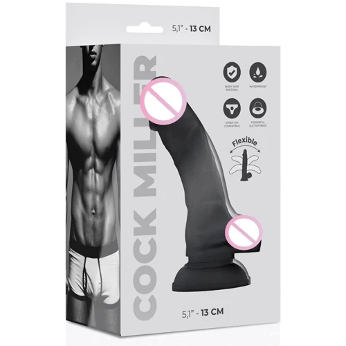 Фаллоимитатор на присоске COCK MILLER Black, 13 см: Тип Реалистичные