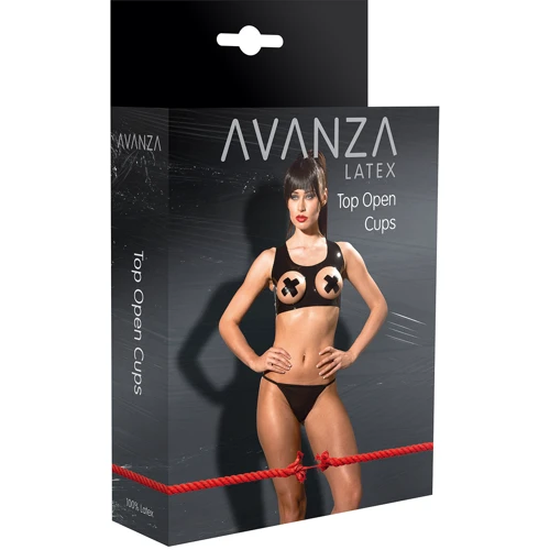 Латексный топ с открытой грудью Avanza, S фото 2