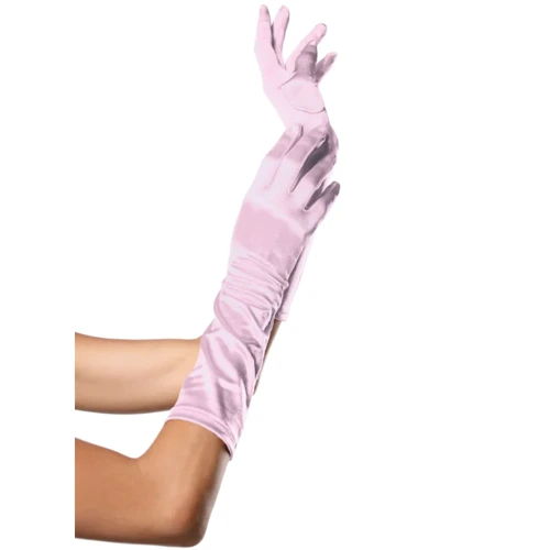 Атласные перчатки Leg Avenue Elbow Length Satin Elbow Gloves, OS, (розовые)