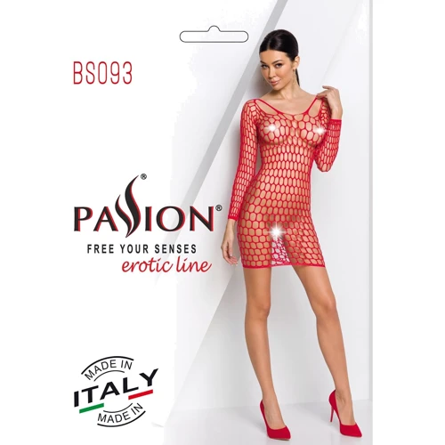 Бодістокінг Passion BS093 red: Фасон Бесшовные