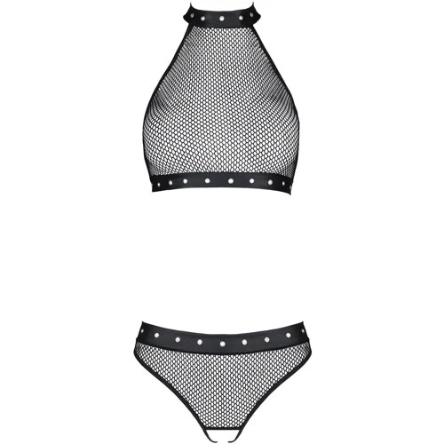 Белье с открытым доступом Passion MOONLIGHT SET Black S/M: Применение На тело