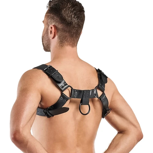 Портупея Bedroom Fantasies Bruno Chest Bulldog Harness - Black: Материал Эко-кожа