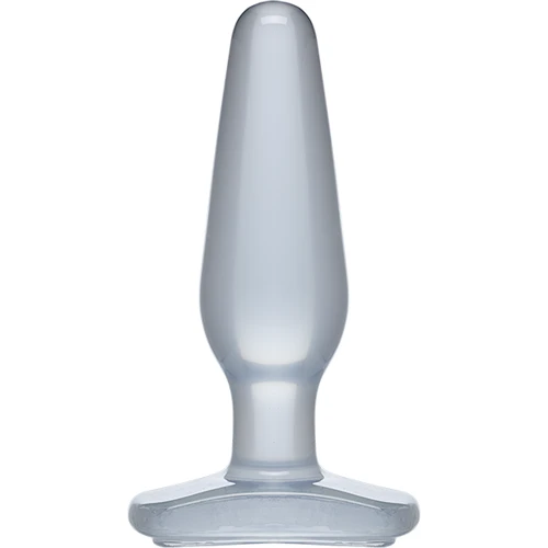 Анальная пробка Crystal Jellies Butt Plug Medium, 13x3.5 см, прозрачный