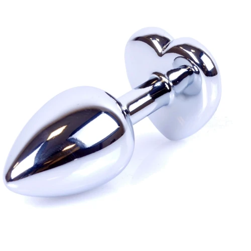 Анальна пробка із кристалом Jewellery Silver Heart PLUG Red: Особливості С кристаллами