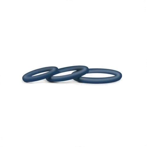 Комплект ерекційних кілець Topco Sales Hombre Snug-Fit Silicone Thin C-Rings, 3 Pk, синій: Виробник Topco Sales